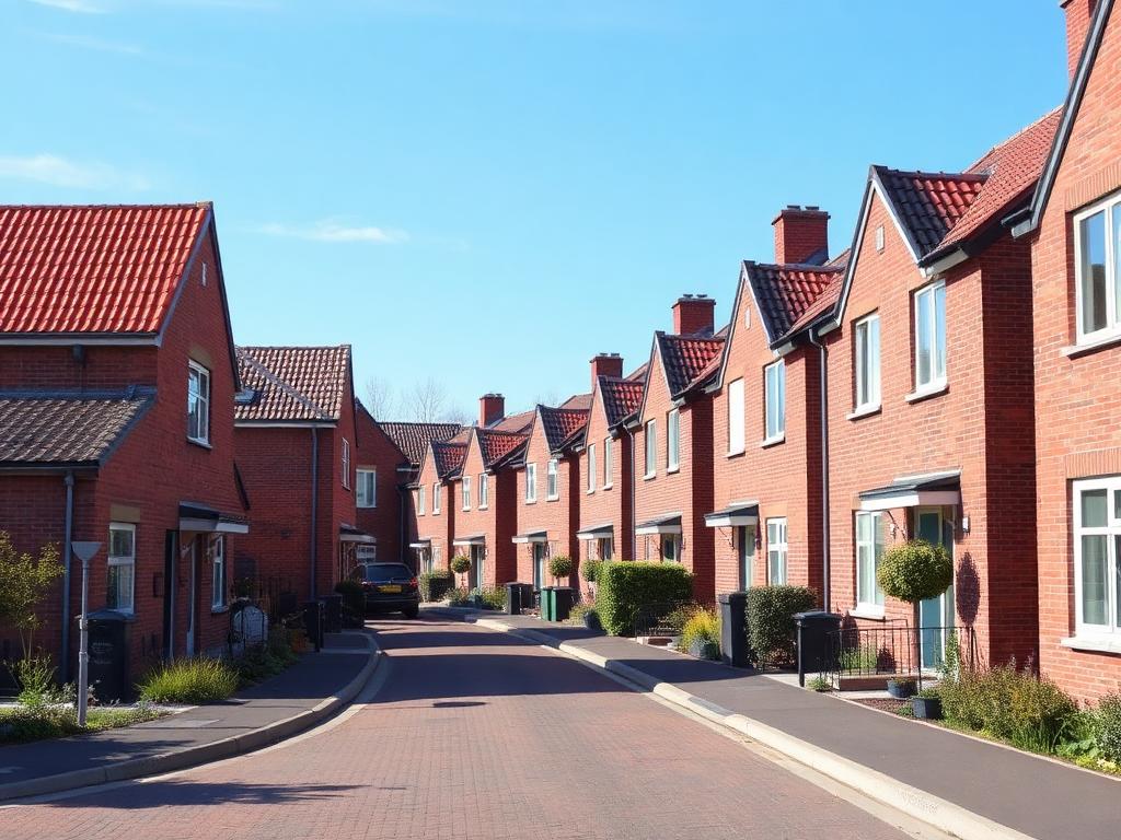 Woningen in een wijk van Ridderkerk waar spouwmuurisolatie wordt toegepast